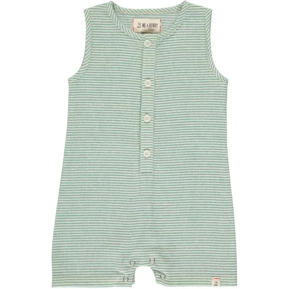 Green Stripe Playsuit