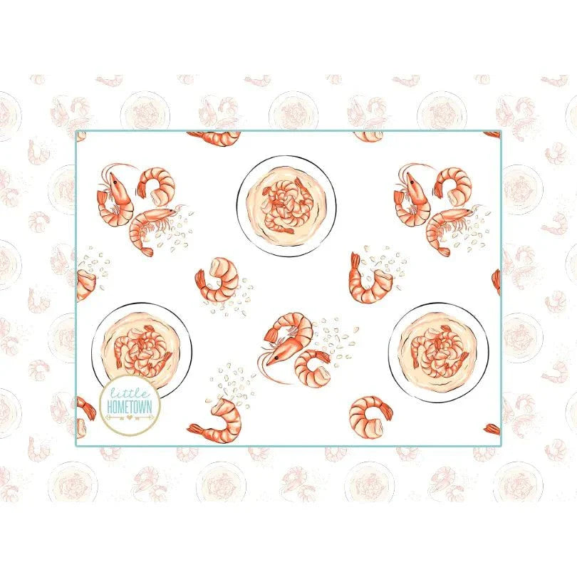 Little Hometown - Shrimp and Grits Baby Swaddle Receiving Blanket