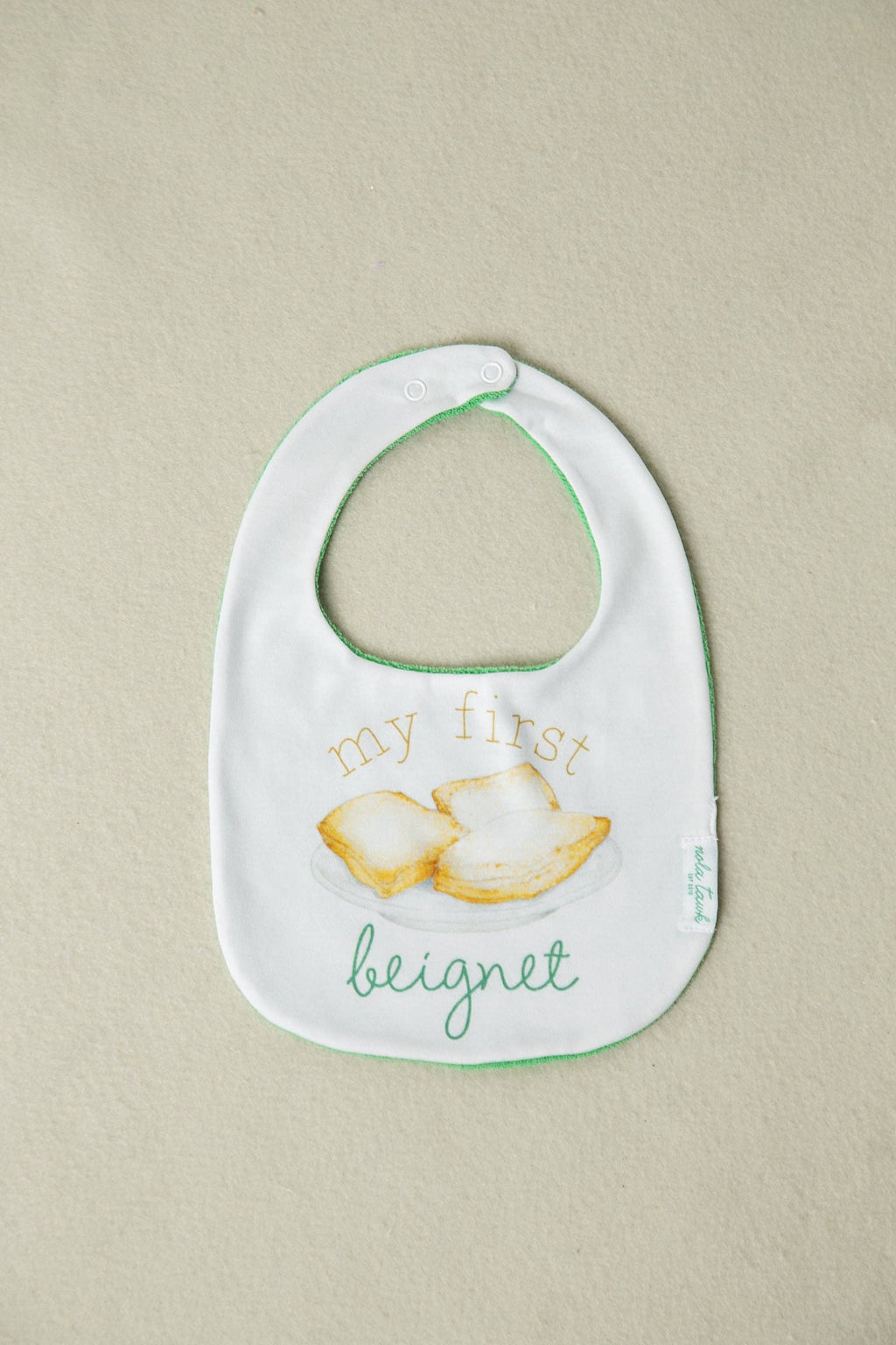 Nola Tawk - My First Beignet Cotton Bib