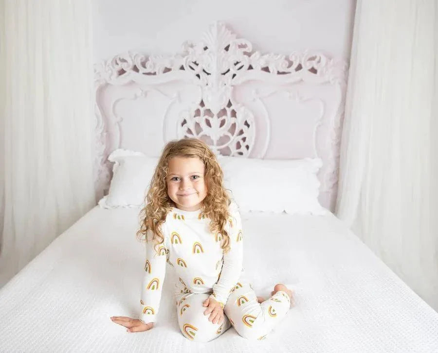 Rainbow Bamboo Toddler Pajamas