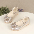 Girls Princess PU Leather Ballet Flats with Ankle Strap & Bow – Spring Autumn Dress Shoes for Kids 3-12