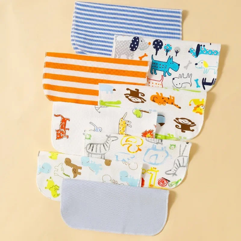 5- or 8-Pack Cotton Newborn Baby Towels Set - Burp Cloths and Nursing Washcloths for Boys and Girls