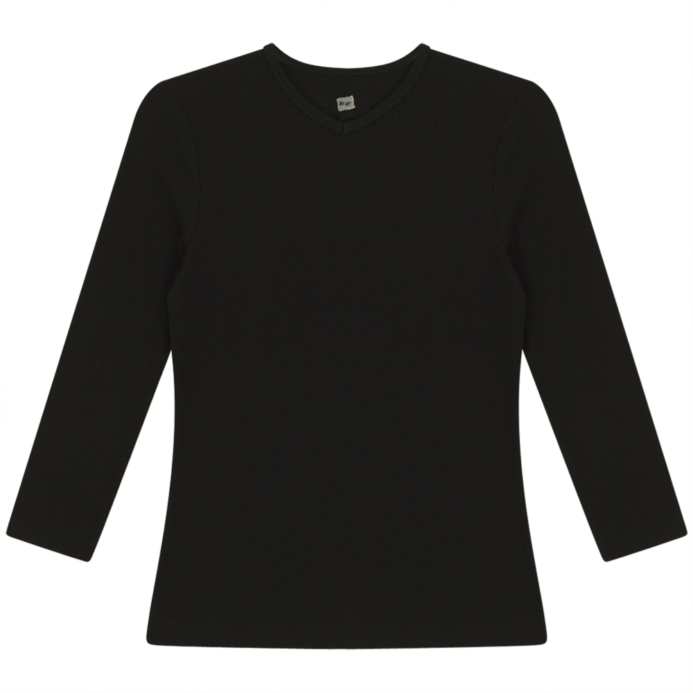 V Neck Ribbed Tee