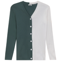 Contrast Ribbed Cardigan