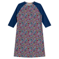 Vintage Floral Print Swim Dress