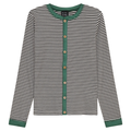 Stripped Ribbed Contrast Top