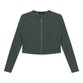 Cropped Zip Bomber Top