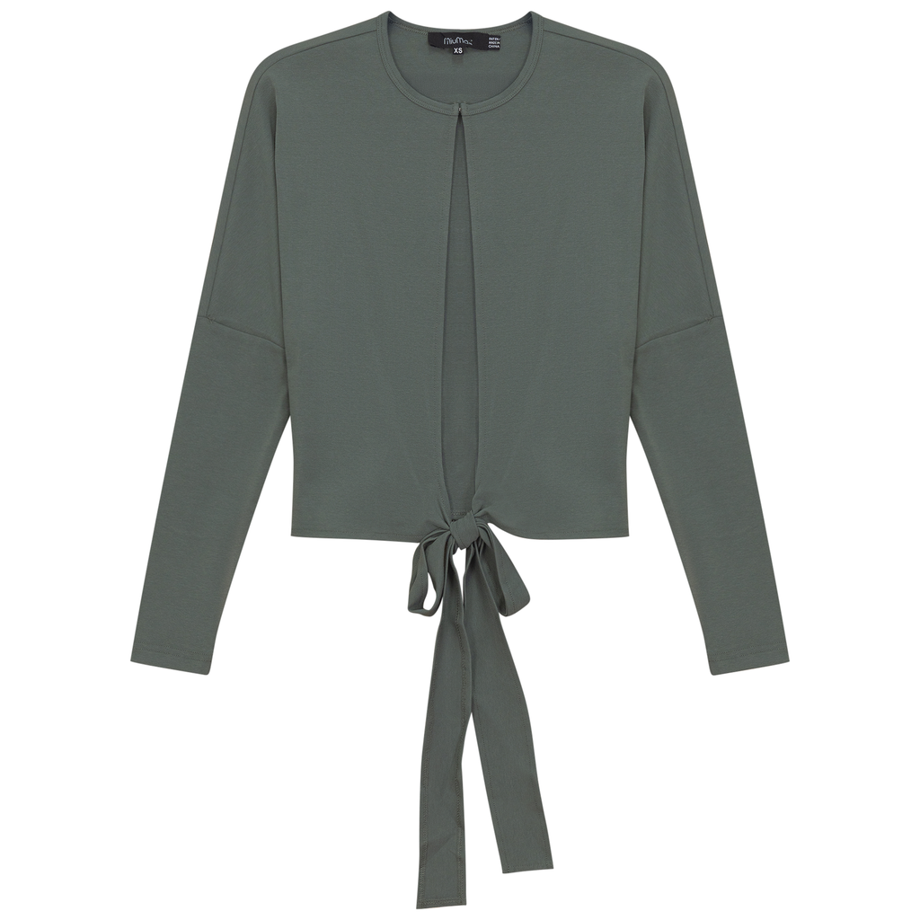 Drop Shoulder Cropped Tie Bolero