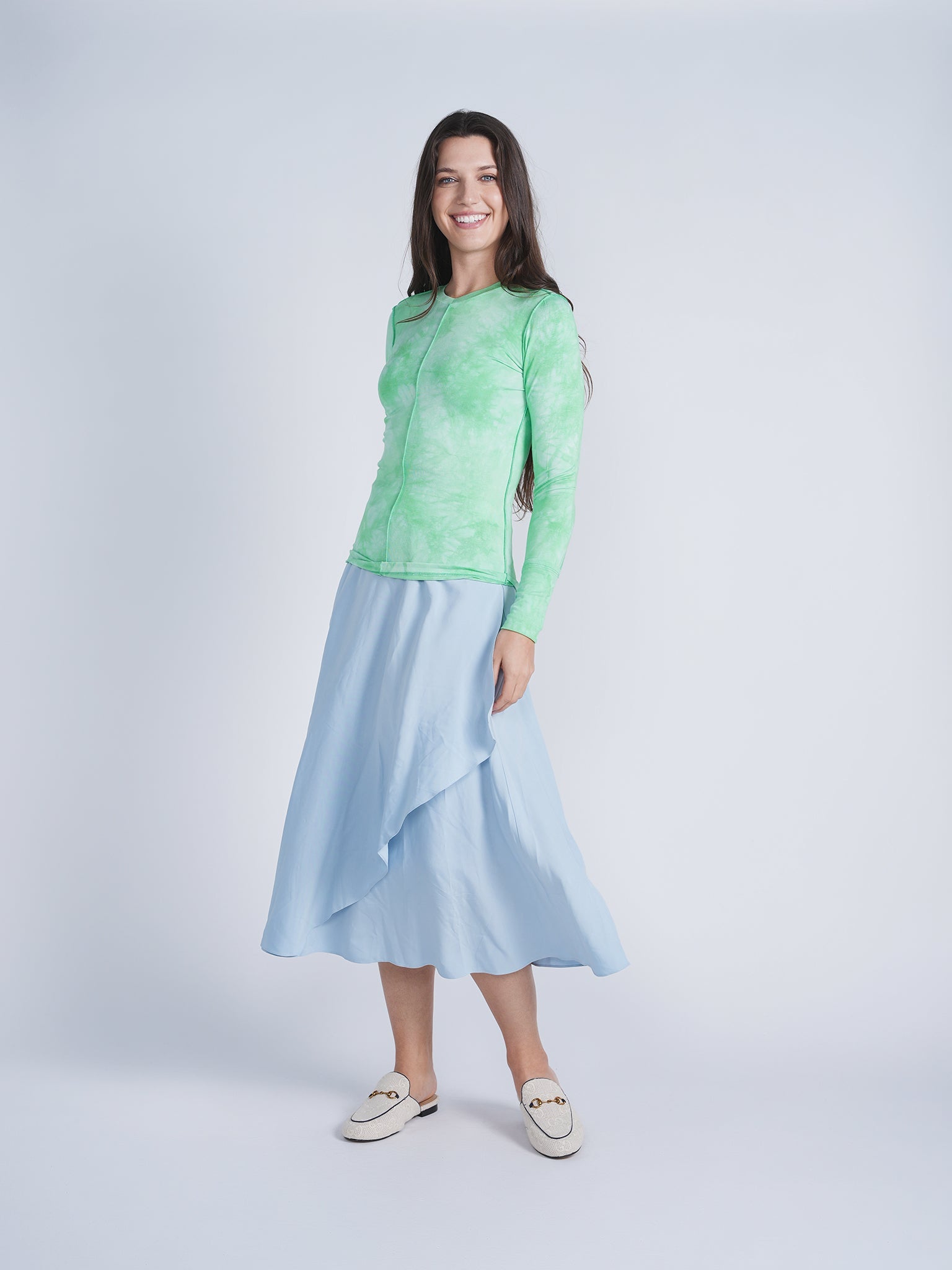 Woven Flare Wrap Skirt