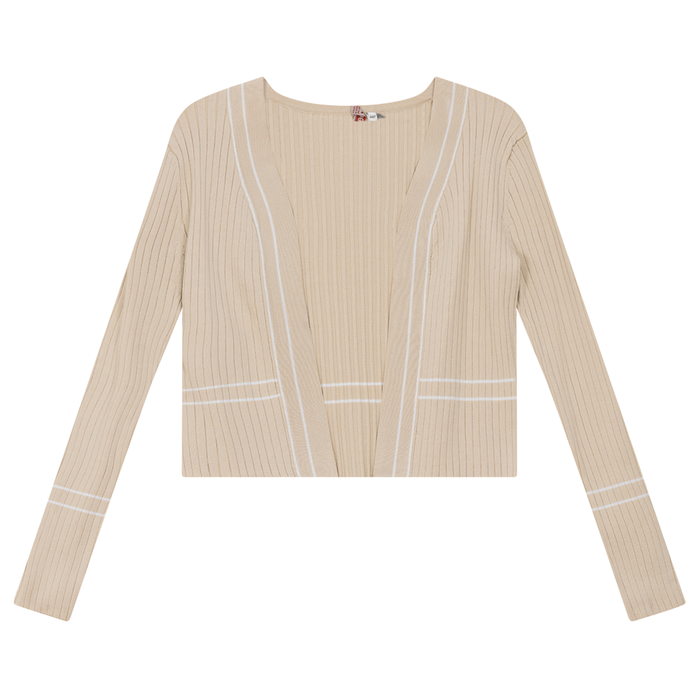 Rib Knit Crop Cardigan