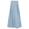 Woven Denim Flare Skirt