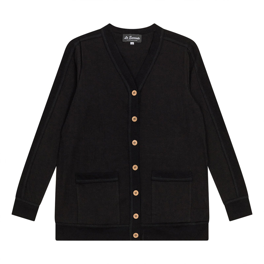 Maternity Ribbed Contrast Cardigan
