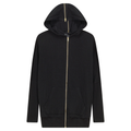 Maternity Ribbed Split Hoodie Sweatshirt