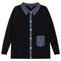 Maternity Rib Knit Color Blocked Jacket