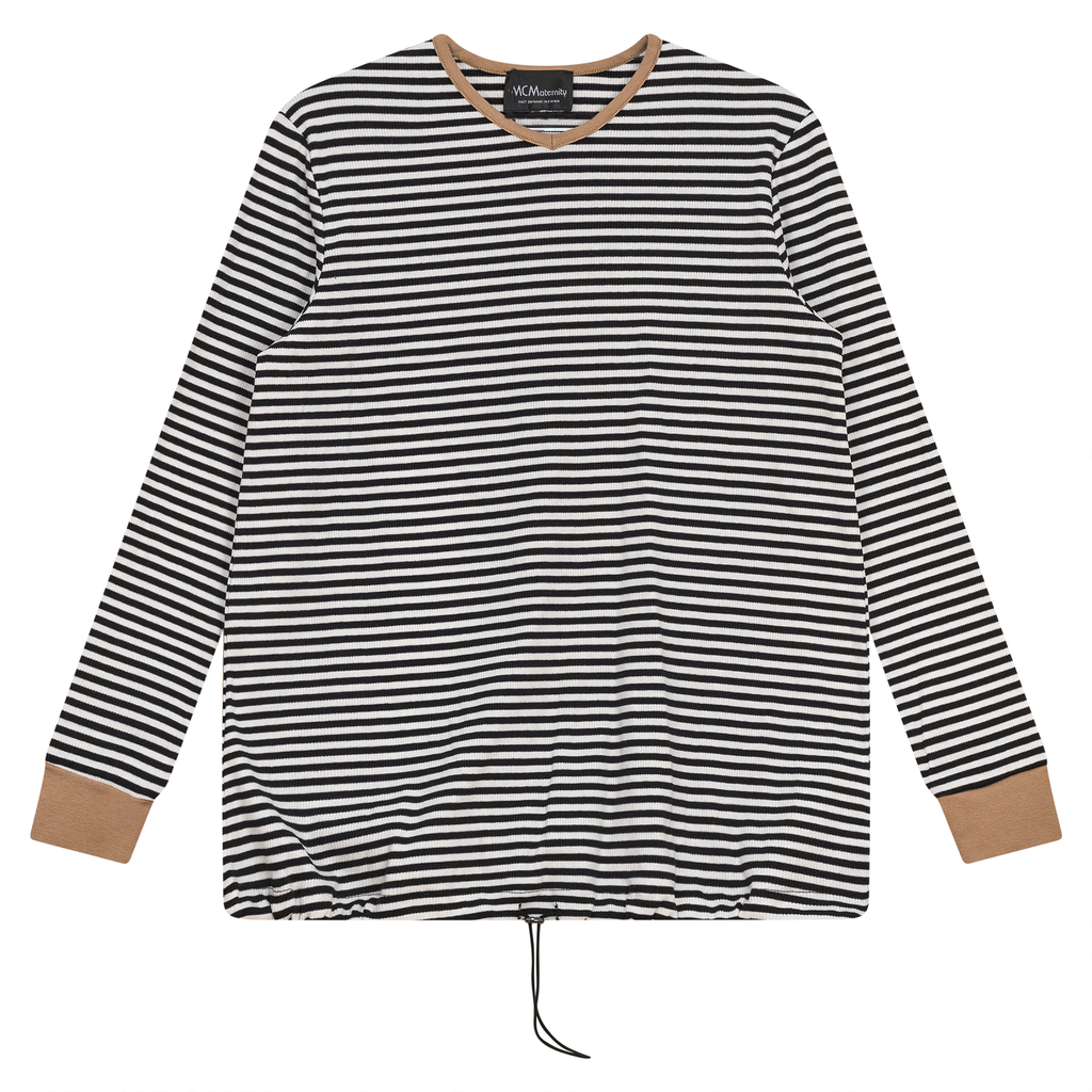 Maternity Striped V Neck Top