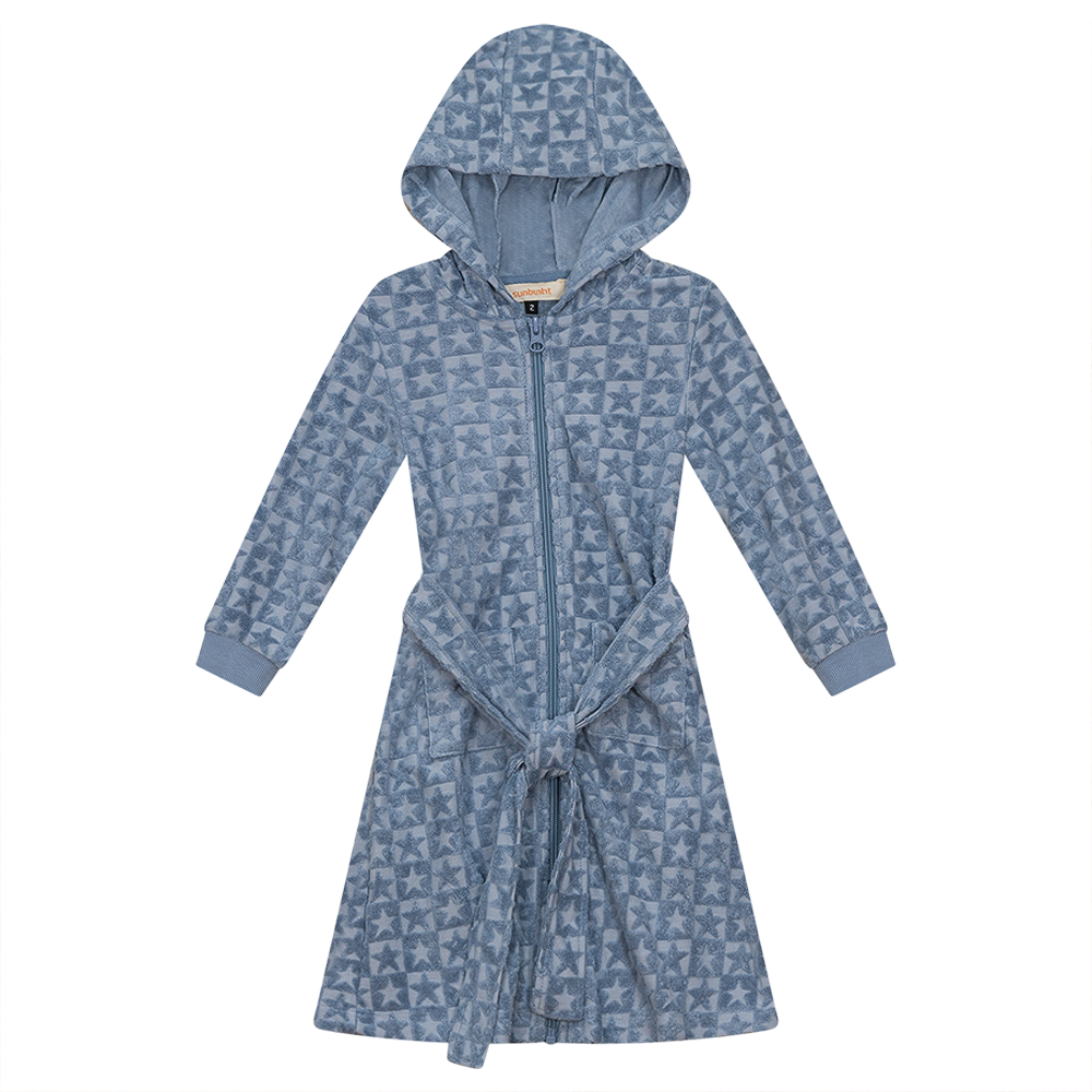 Checkered Star Terry Robe