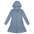Checkered Floral Star Terry Robe
