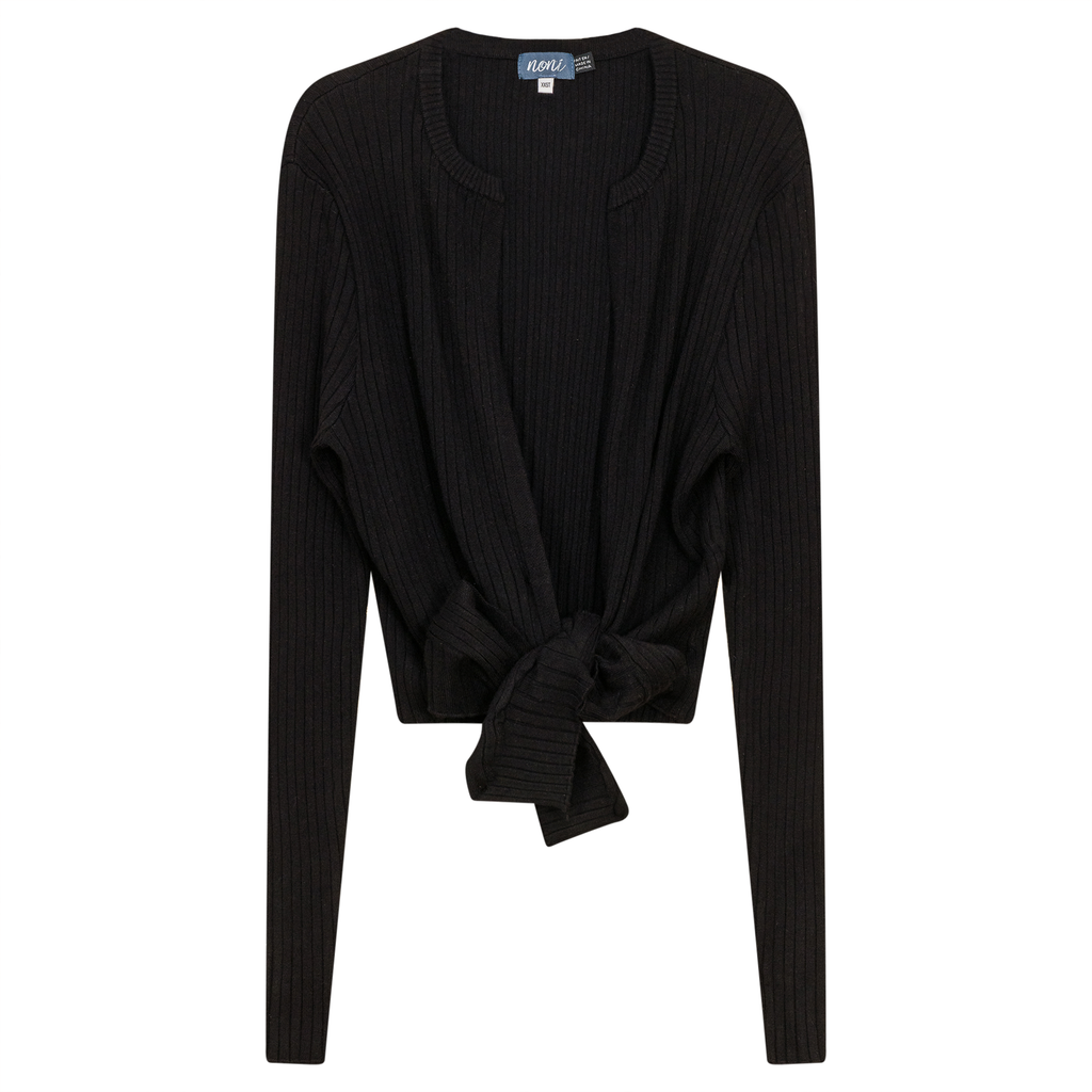 Cropped Tie Cardigan