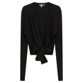 Cropped Tie Cardigan