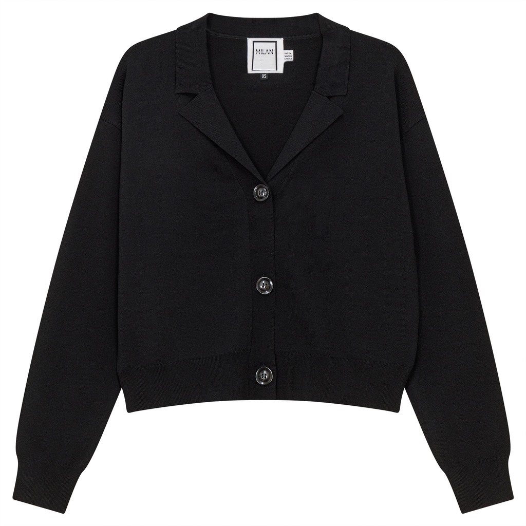 Cropped Knit Cardigan