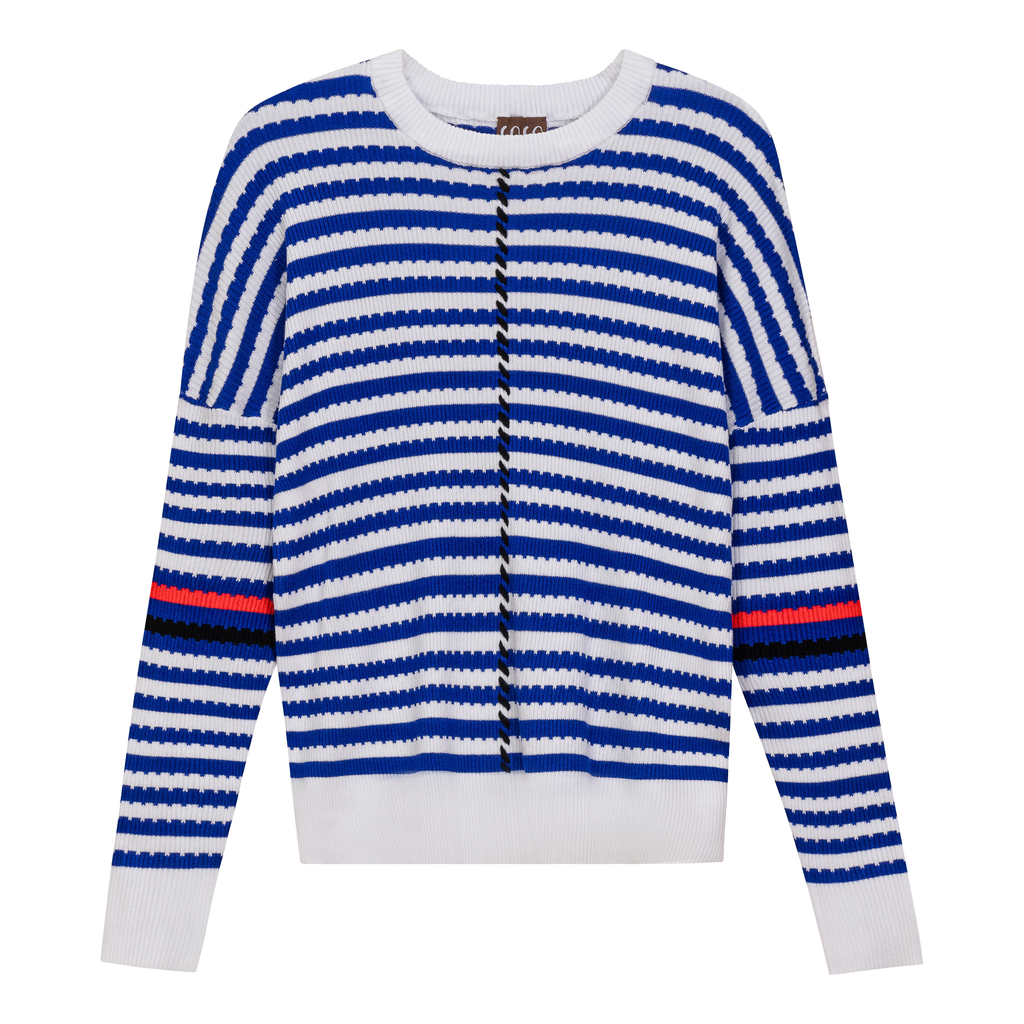 Chevron Stripped Thin Knit Sweater