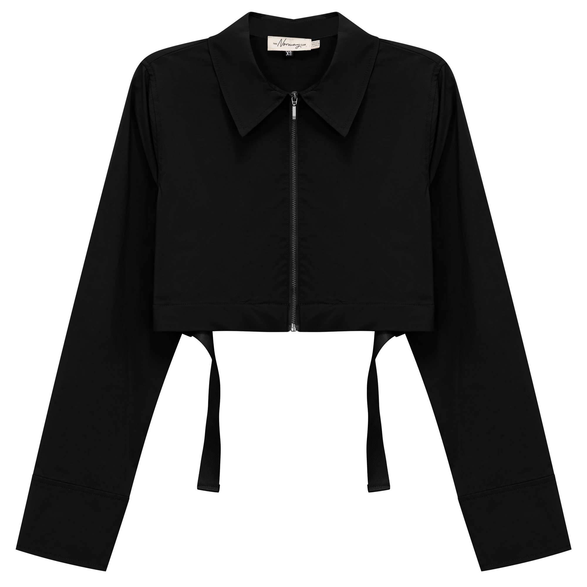 Cotton Cropped Ribbon Jacket