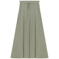 Ribbed Midi Drawstring A Line Skirt