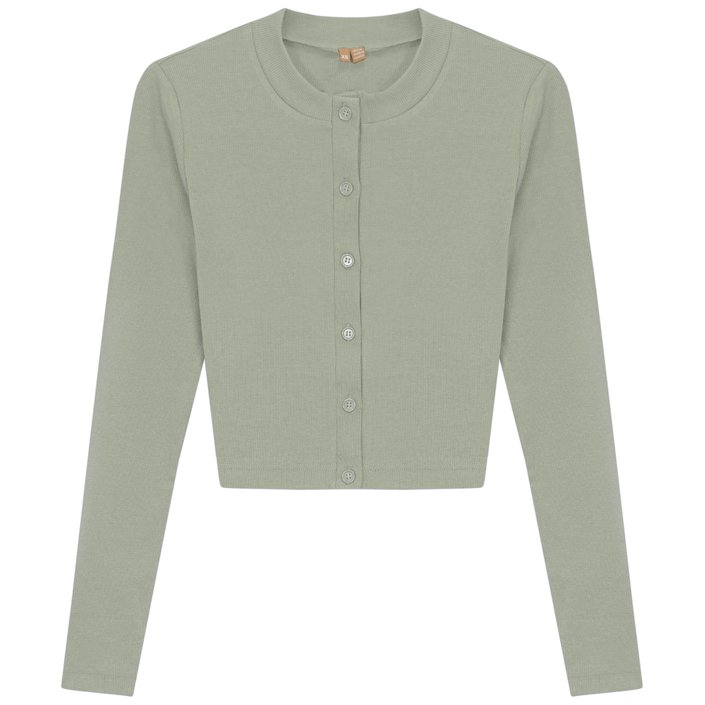 Ribbed Cropped Cardigan