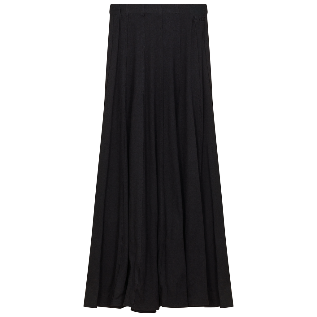 Ribbed Maxi Panel Skirt