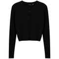 Cropped Fit Ribbed Knit Cardigan