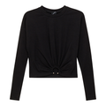 Cropped Gathered Ring Tee