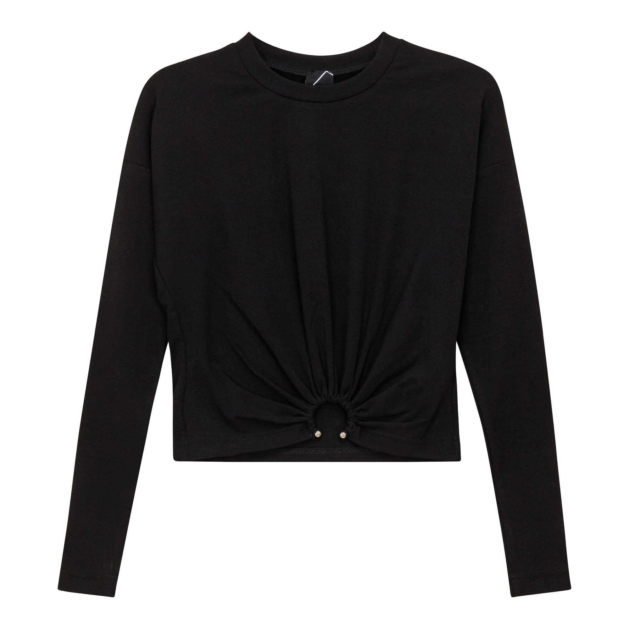 Cropped Gathered Ring Tee