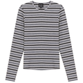 Striped Metalic V Neck Tee
