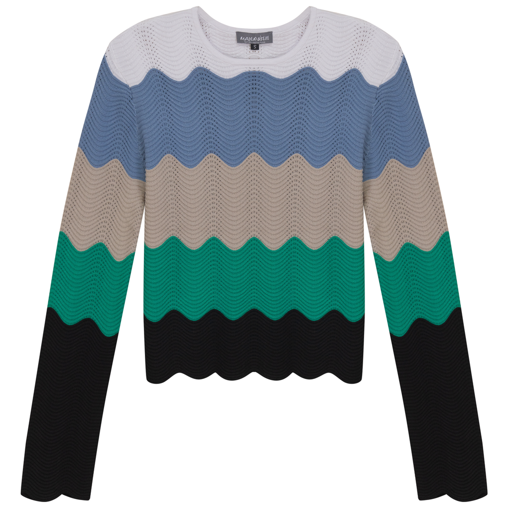 Crochet Color Blocked Cardigan