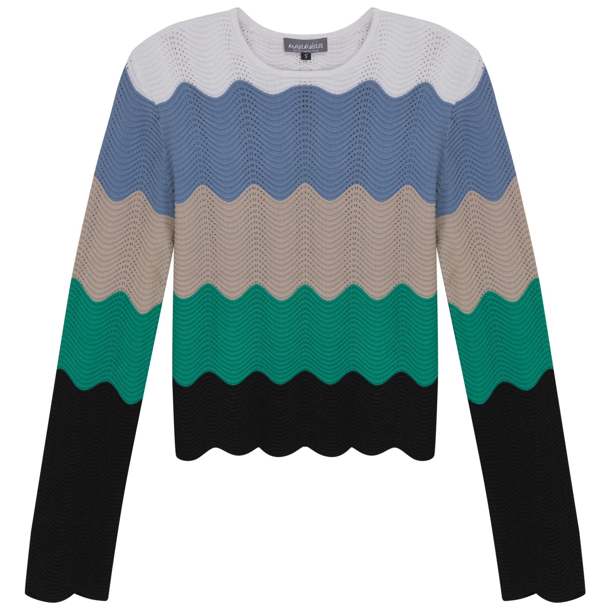 Crochet Color Blocked Cardigan
