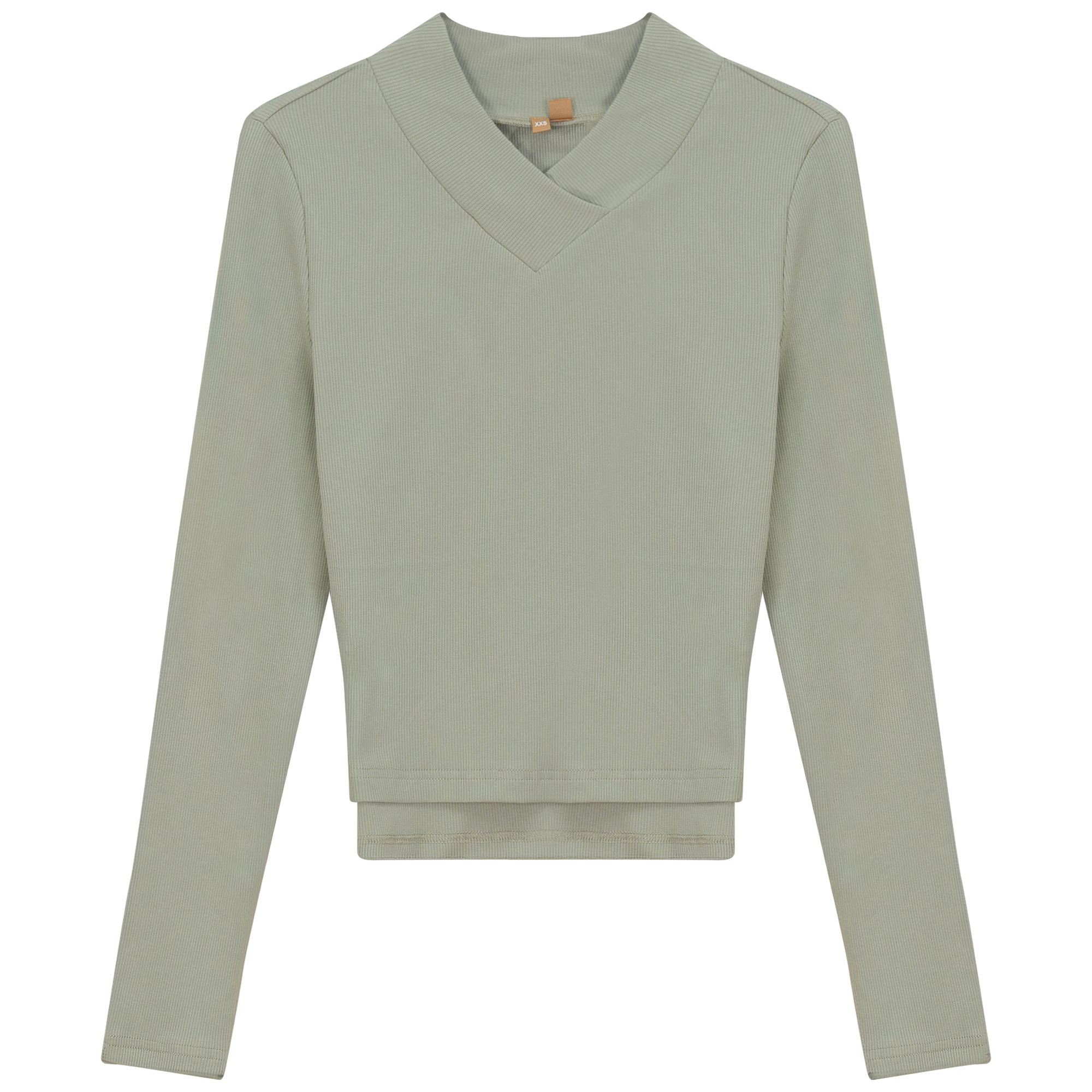 Cropped V Neck Tee