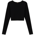 Cropped Ribbed Sweater