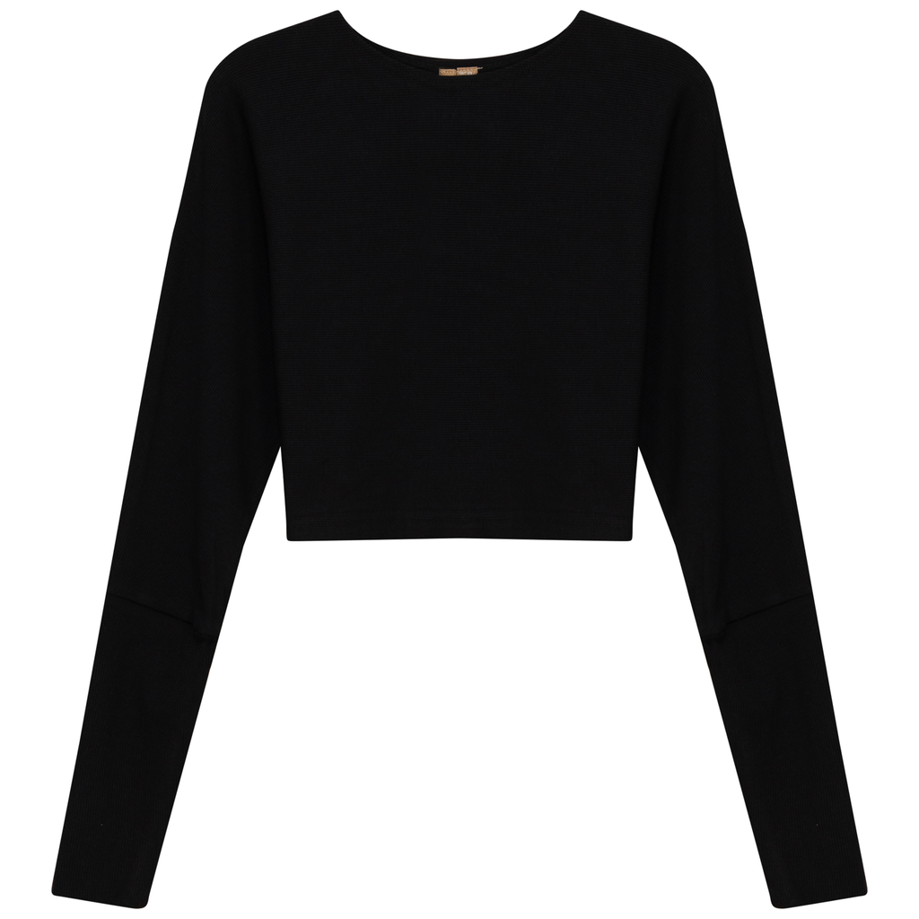 Cropped Ribbed Sweater