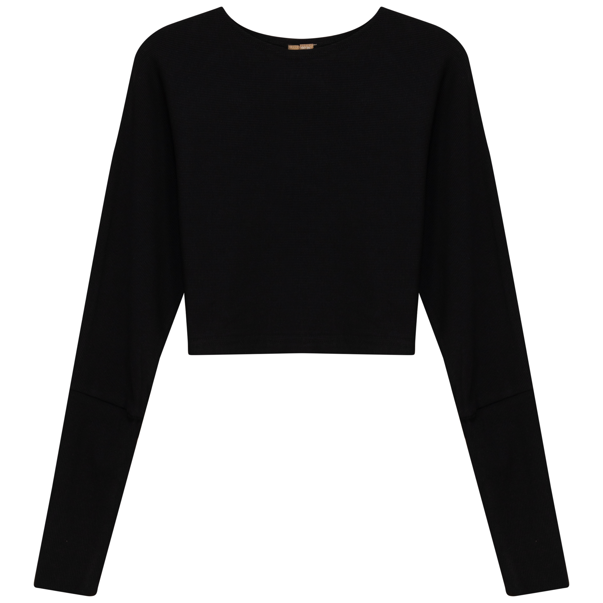 Cropped Ribbed Sweater