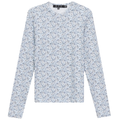 Printed V Neck Long Sleeve Tee