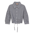 Striped Cropped Bungee Blouse