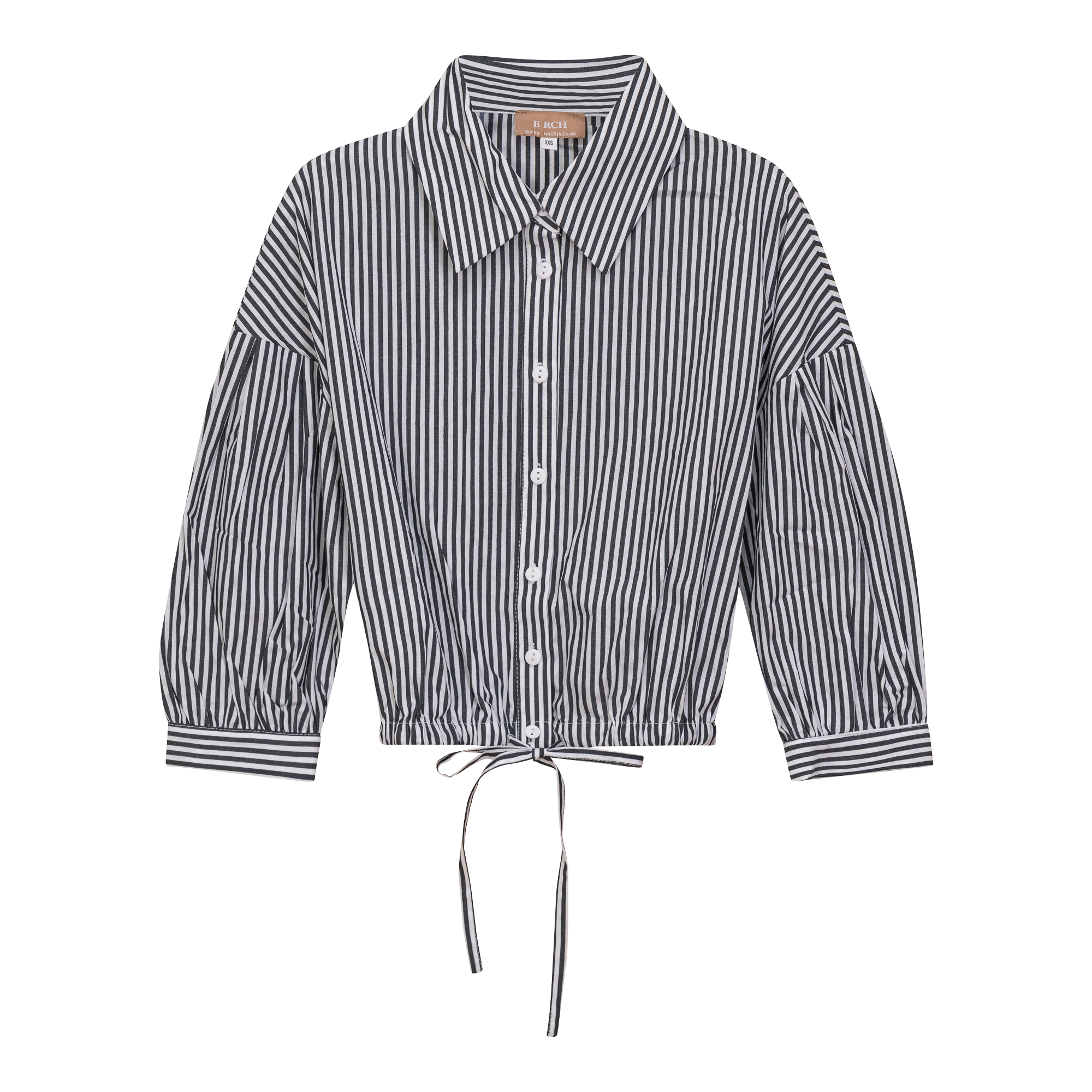 Striped Cropped Bungee Blouse