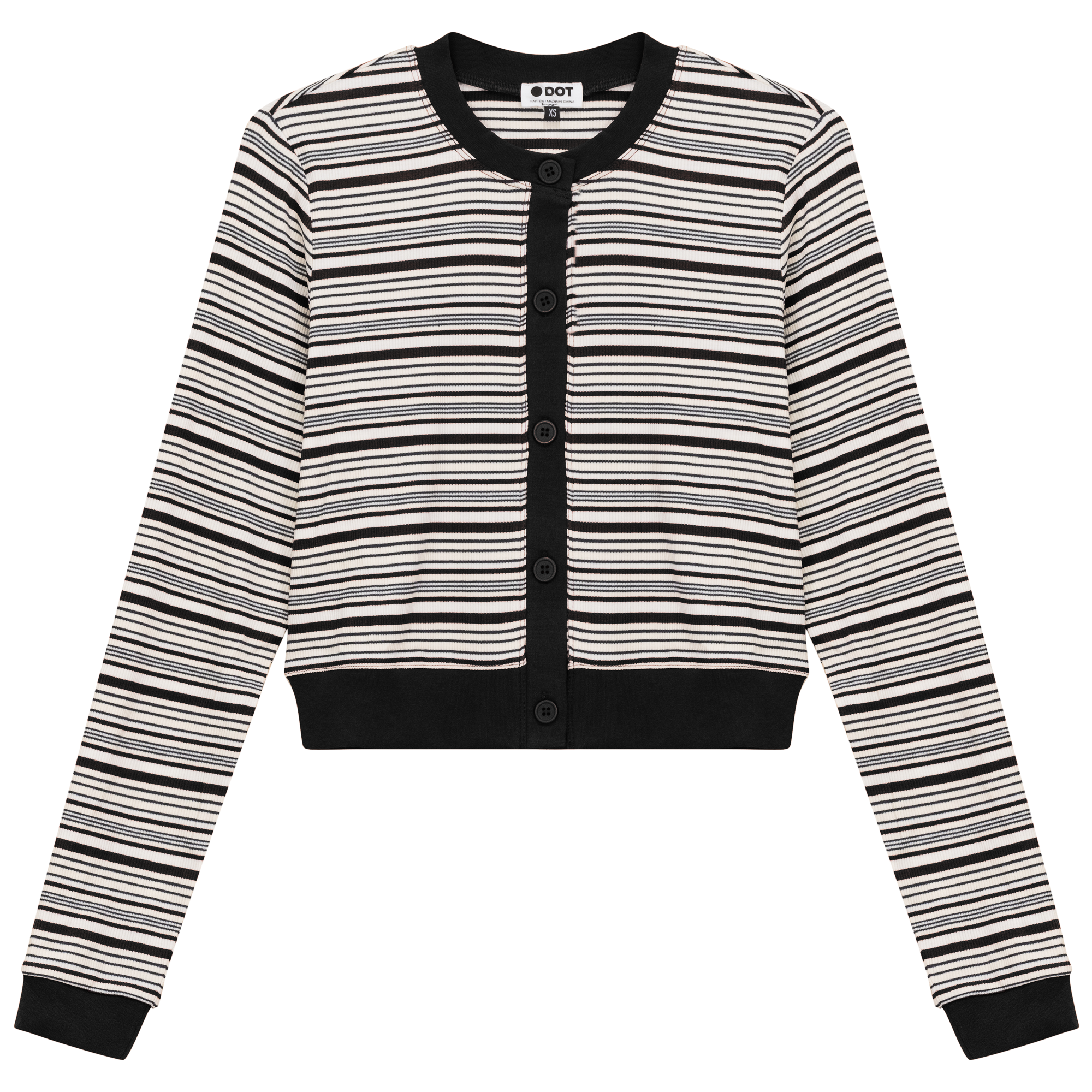 Cropped Button Down Stripped Tee