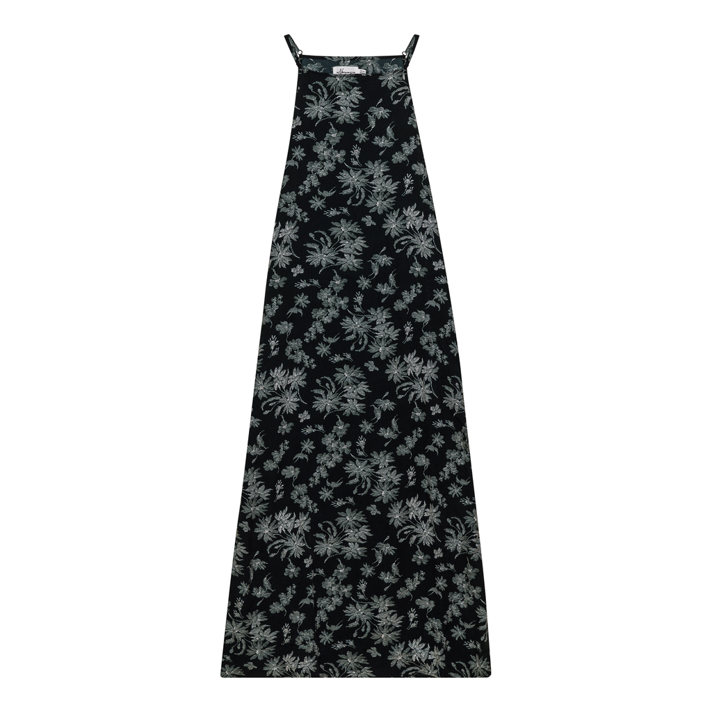 Printed Satin Maxi Jumper