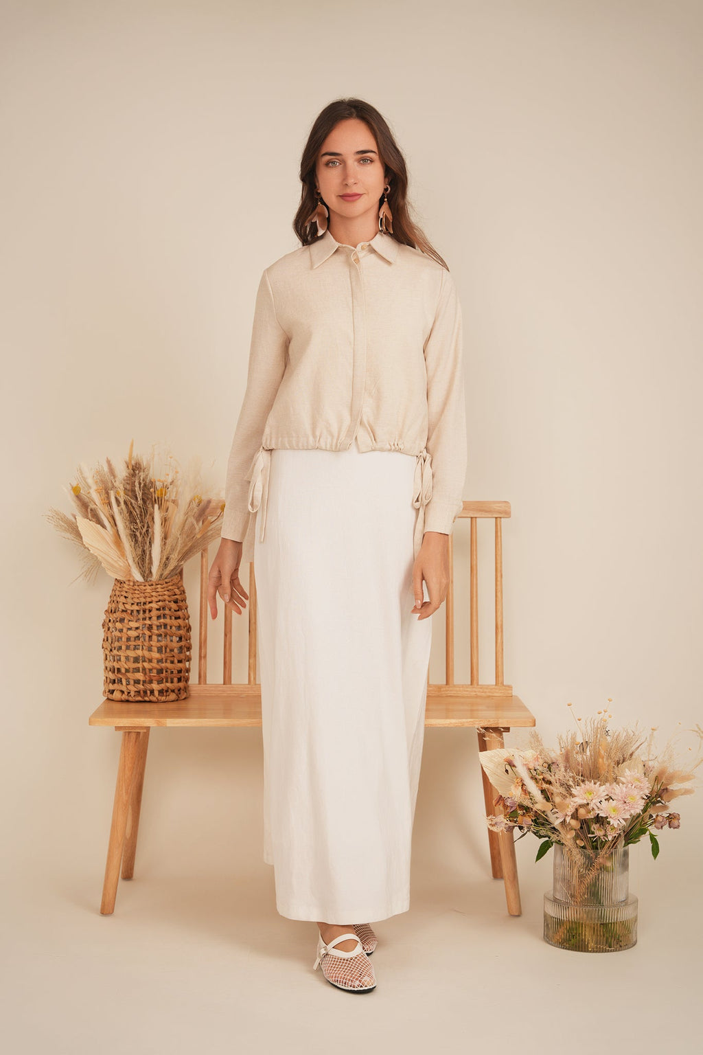 Linen Cropped Top