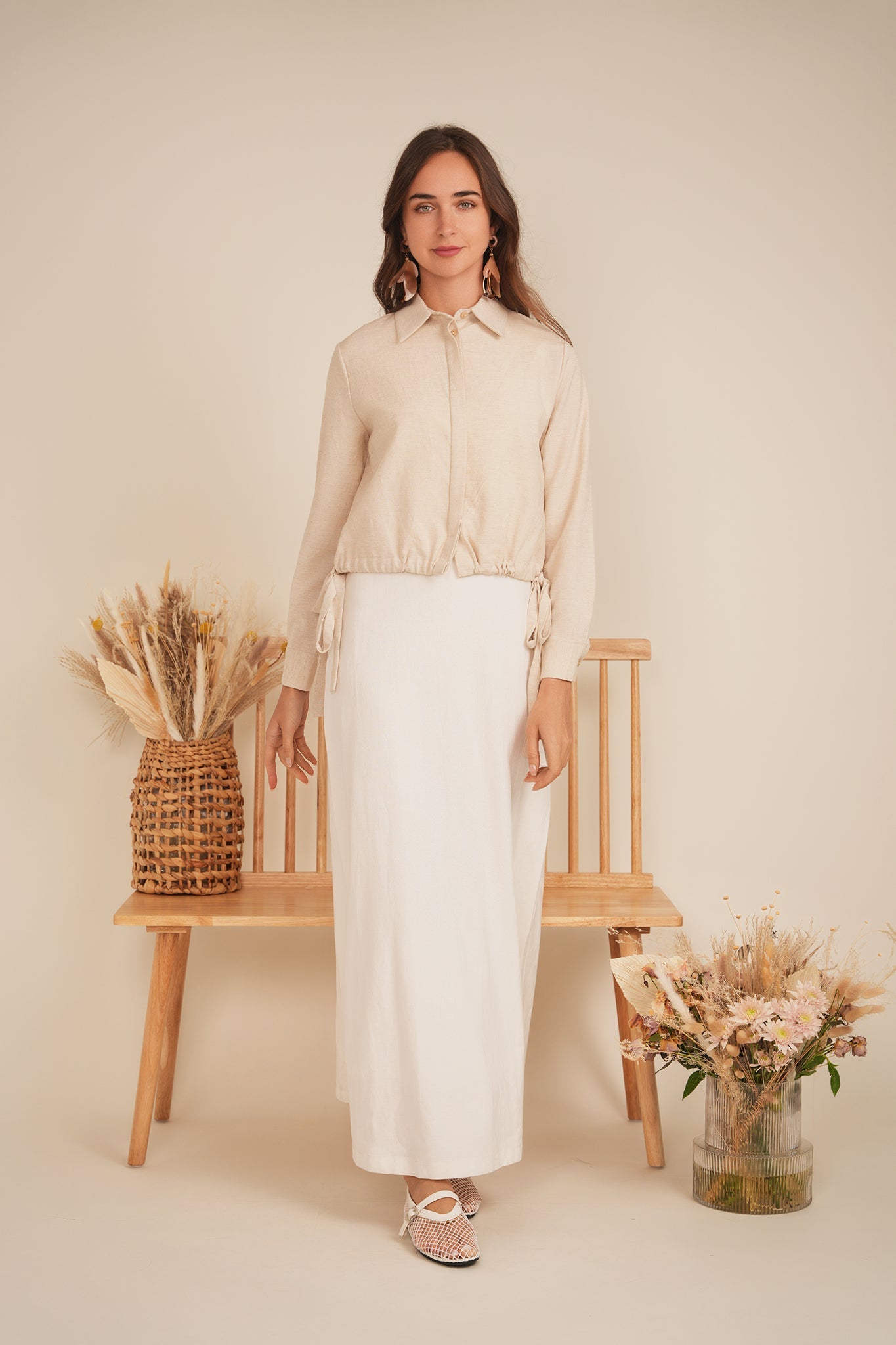 Linen Cropped Top