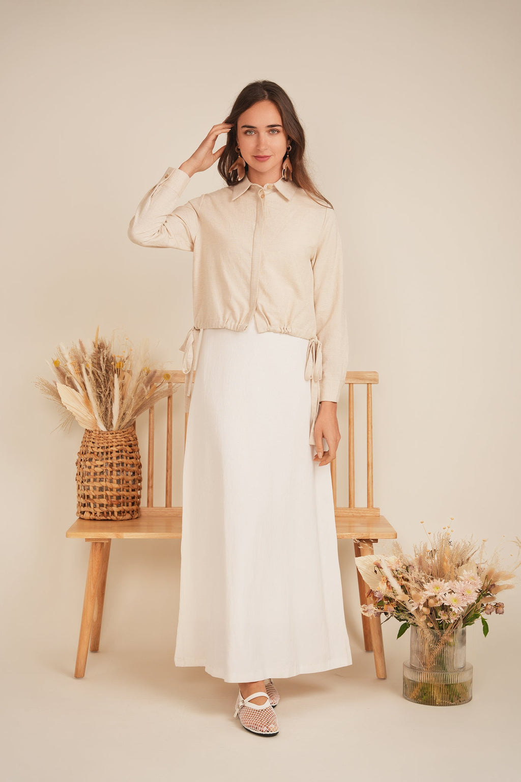Linen Cropped Top