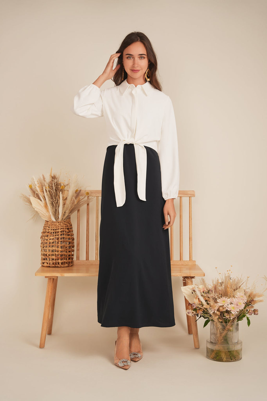 Satin Crepe Maxi Jumper