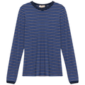 Ribbed Stripped V Neck Tee