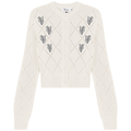 Cropped Crochet Embroidered Cardigan
